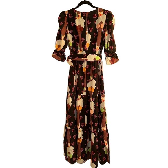 ModCloth Hutch Women's Let's Go Boho Square Neck Belted Maxi Dress Size 4 NWT - Picture 6 of 9